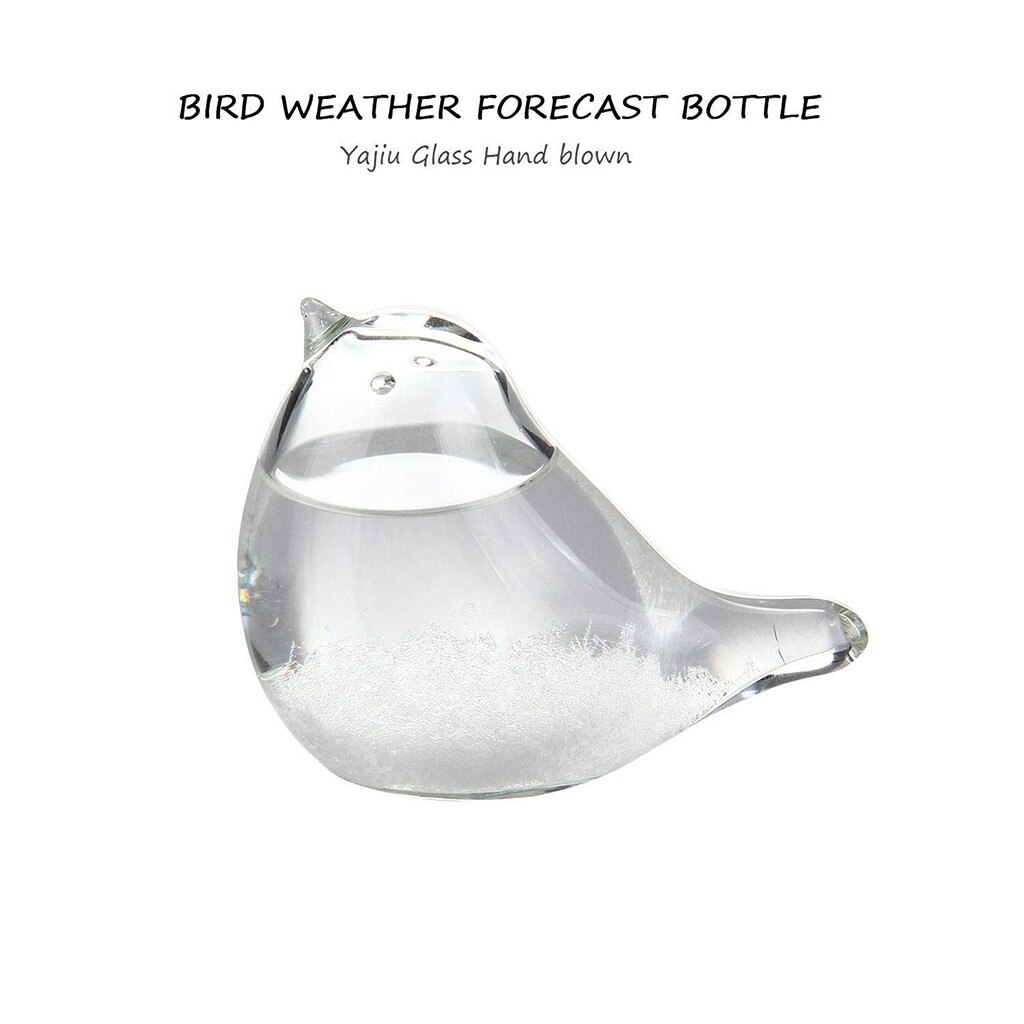 Storm Glass Weather Forecaster Bird Shape Crystal Desktop Decor Glass Crafts Barometer Weather Predictor 3.9