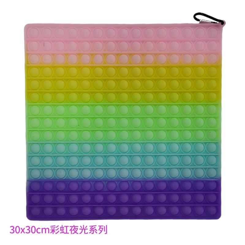 30cm große, fluoreszierende, im dunkeln leuchtende druckblasen-fidget-spielzeuge zum entspannen und beschäftigen – stressabbau durch druckknallen: 30cm s