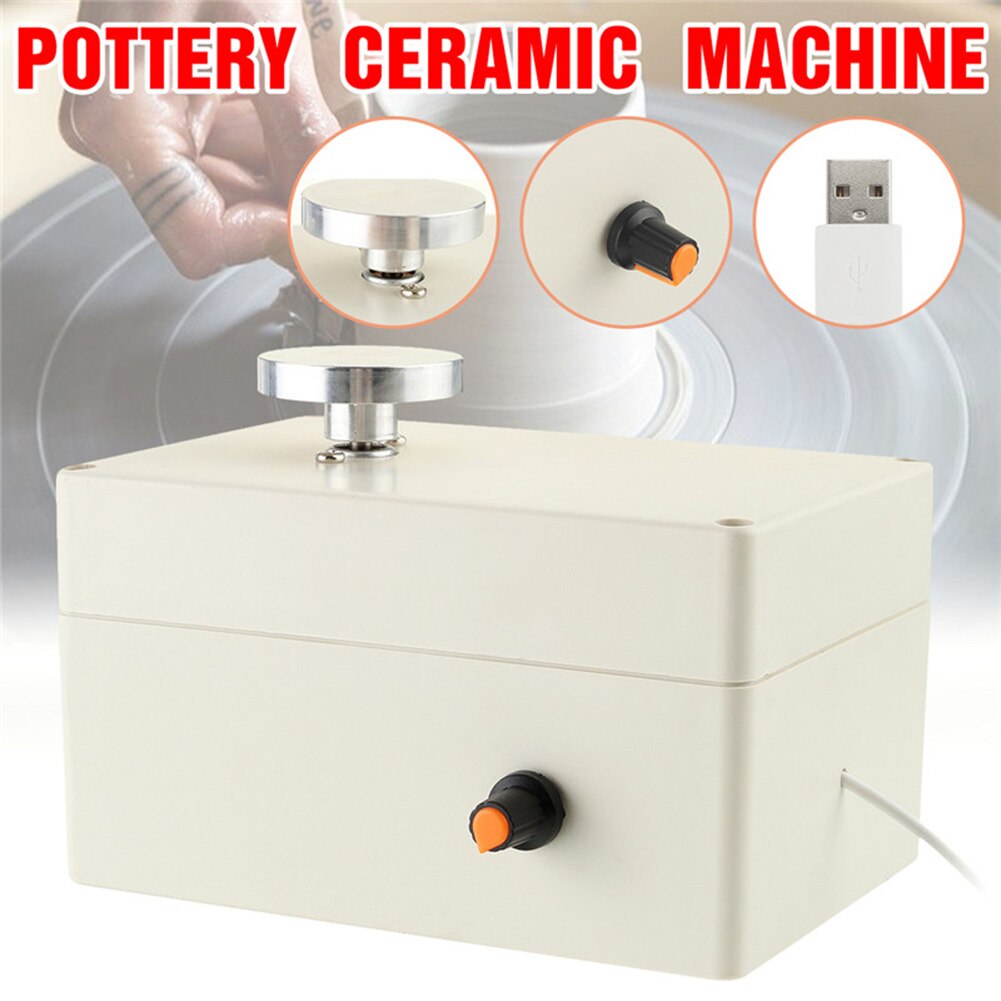 Mini Electric Pottery Wheel Machine 5V USB Pottery Wheels Clay Throwing Making Ceramic Machine D6