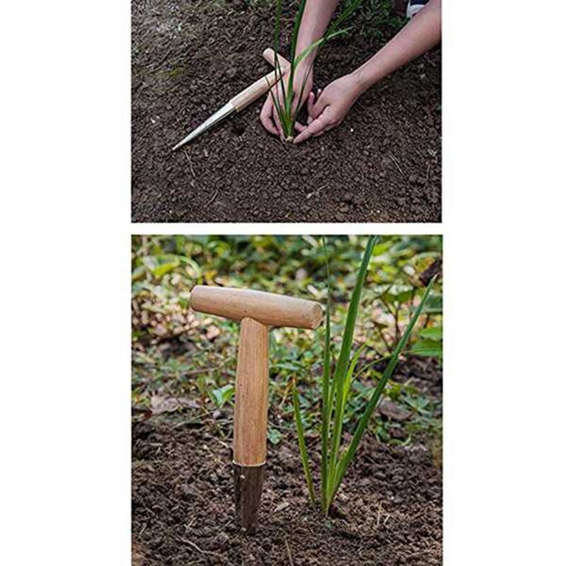 2PCS Hole Puncher Fertilization with Seeder Sowing Seedling Gardening Tool Helper Inserting Soil Gardening