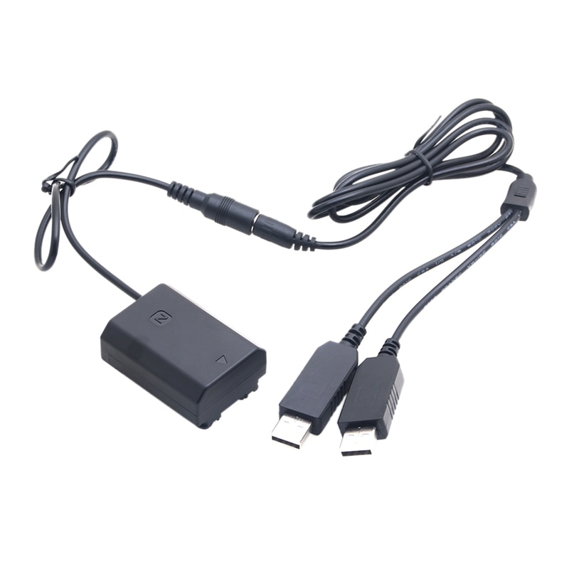 Batería simulada de Np-Fz100, acoplador de CC, adaptador Usb Dual para cámara Dslr Sony A7Iii A9 A7Riii A7Siii