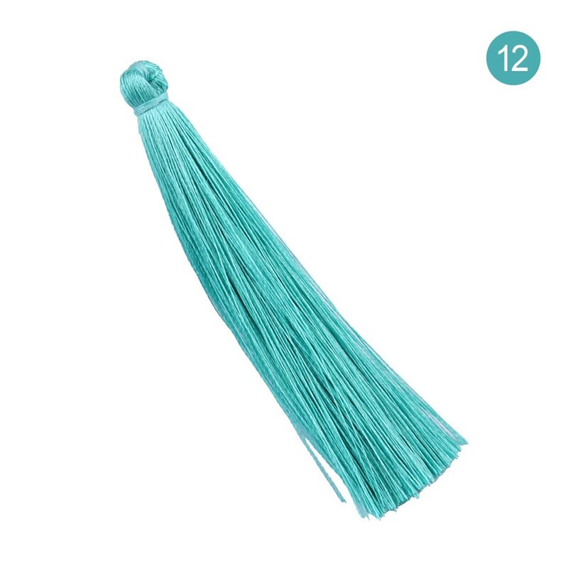 100 Stks/pak Zijde Kwastje Hanger Ketting Earring Bevindingen 90Mm Kwasten Voor Diy Sieraden Maken Accessoires Gemengde Kleuren: color 12
