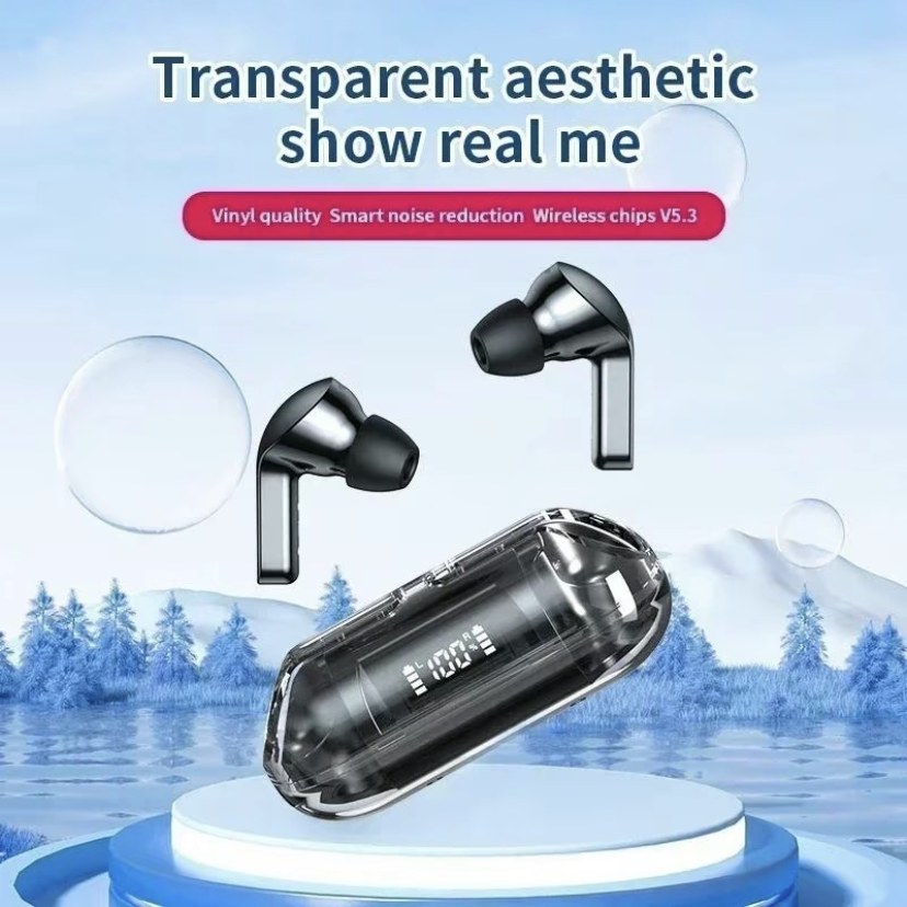 A06 Wireless TWS Bluetooth Earphone with LED Display Touch Noise Canceling Earbuds SportsMusic Game Headset Waterproof