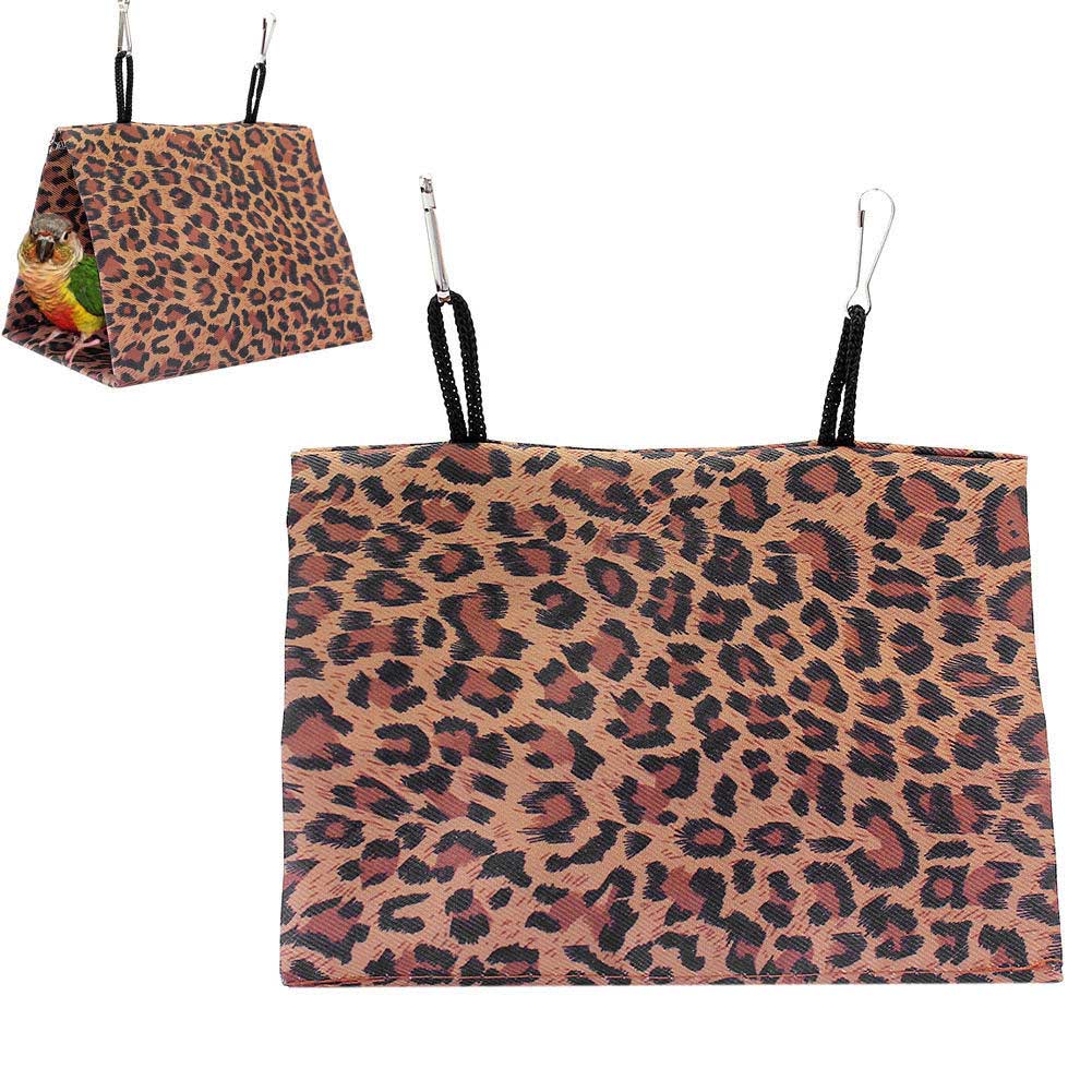 Leopard mønster kjæledyr hengekøyer nylon hengende seng bur kose leke små dyr fugler papegøye mus hamster glad hytte telt reir