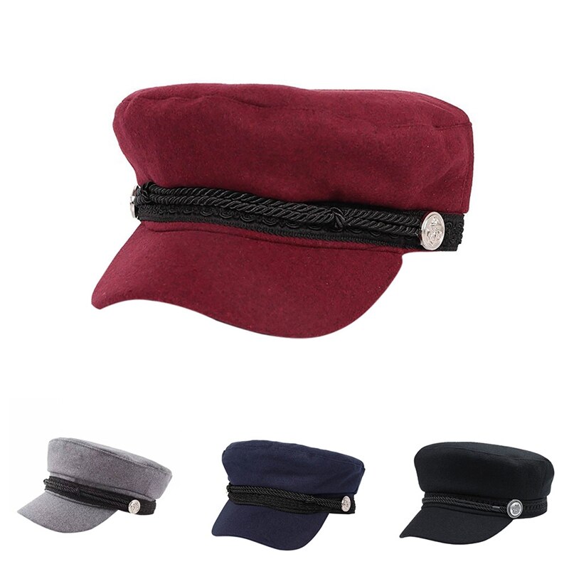 Sombrero octogonal de algodón con botones y bisagras para hombre y mujer, gorra plana de Golf, calentador de cabeza, ropa deportiva, versión coreana