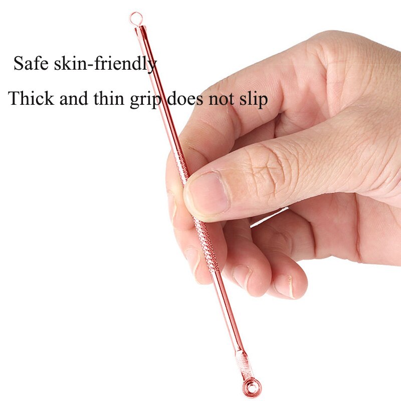 4Pc/Set Stainless Steel Blackhead Removal Kit Acne Blemish Pimple Extractor Remover Needles Cosmetic Face Cleaning Tool