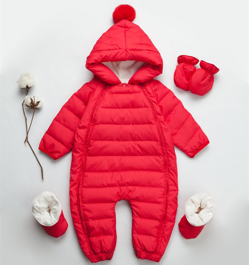 Bébé bas combinaison vêtements d'extérieur épaissi pour garder au bébé à l'extérieur pour porter des vêtements bébé manteaux bas bébé garçon Parkas: Red / 12M