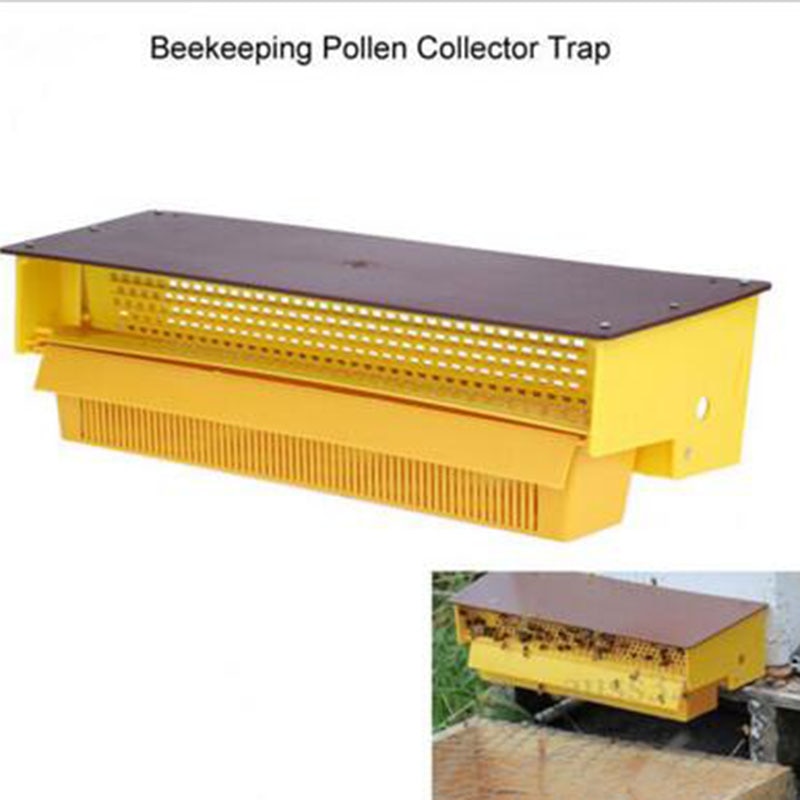 Plastic Bee Pollen Trap Collector For Apiculture Beekeeping Tools Beehive Bee Hive Entrance Equipments Yellow Home Garden Tool