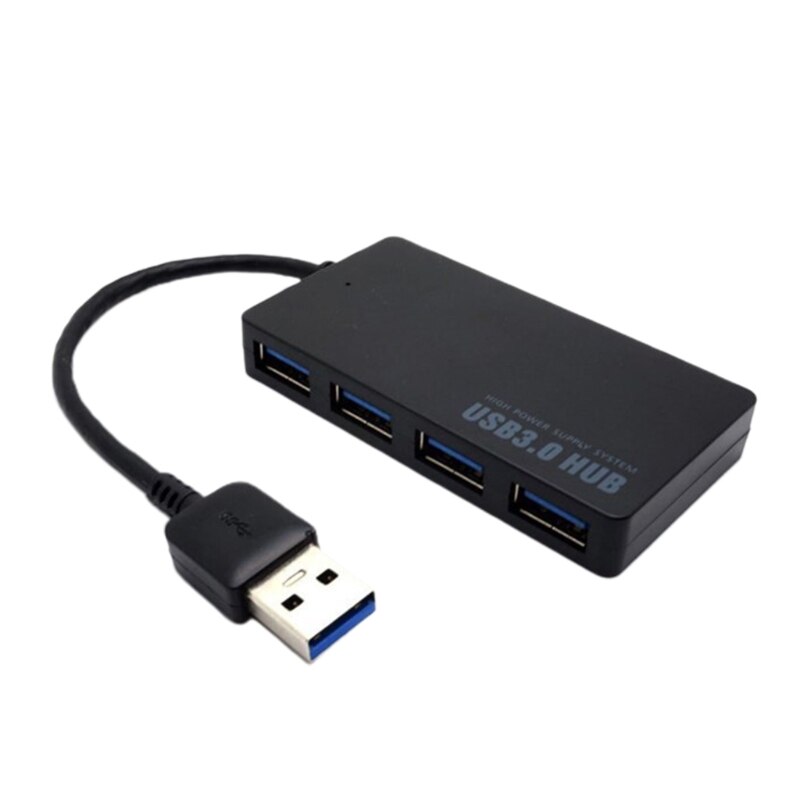 4-Port USB 3.0 Hub 5Gbps Portable Compact for PC Laptop Notebook Desktop
