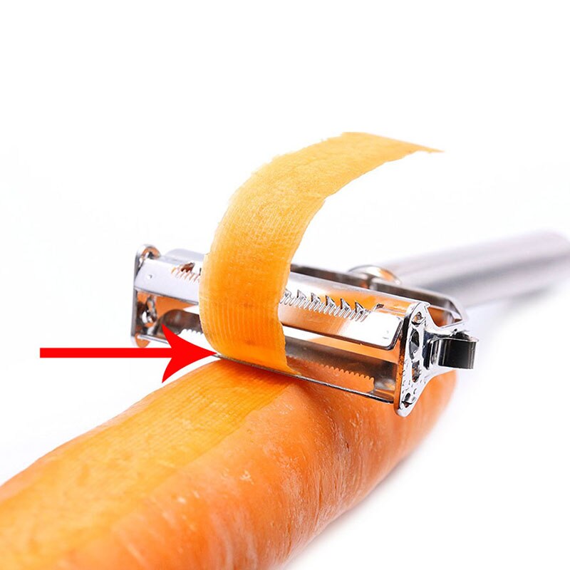 Pelador doble de frutas y verduras y pelador en juliana cortador afilado de acero inoxidable rallador de patatas y zanahoria herramientas de cocina