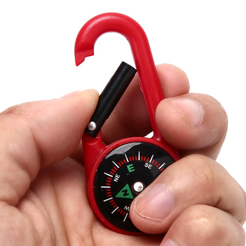 1pc portable carabiner compass 7x3cm multifunctional hiking compass suitable for camping hiking trip rock climbing