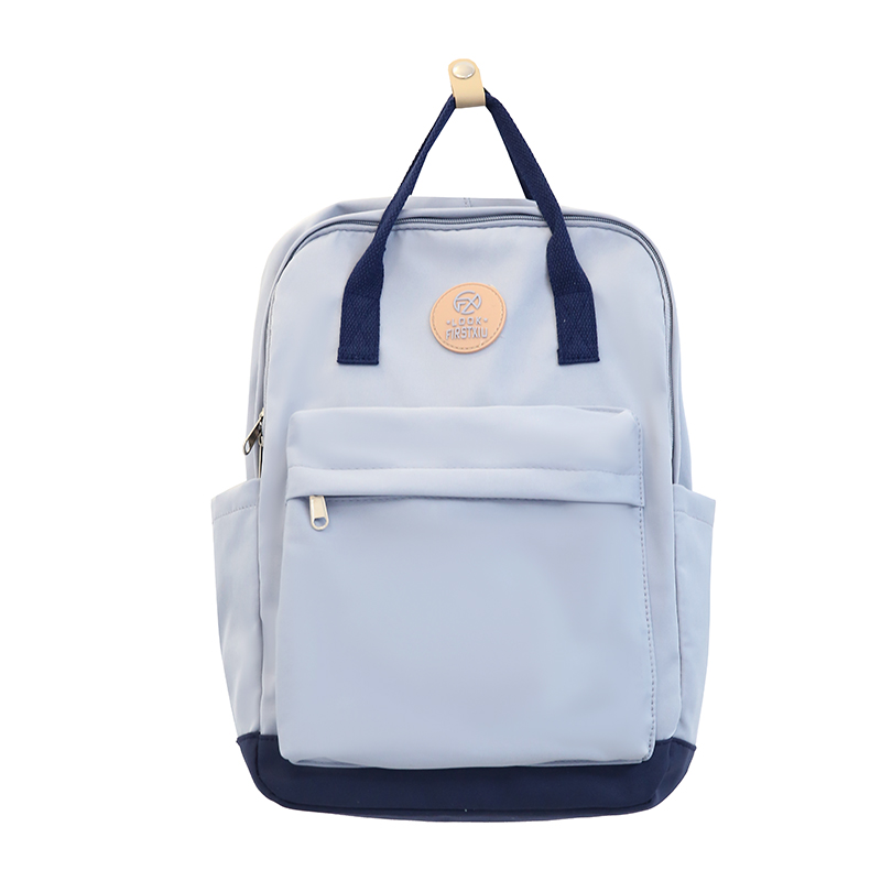 Mochila bonita de nailon para mujer, morral escolar Kawaii de viaje, ideal para estudiantes: Marfíl
