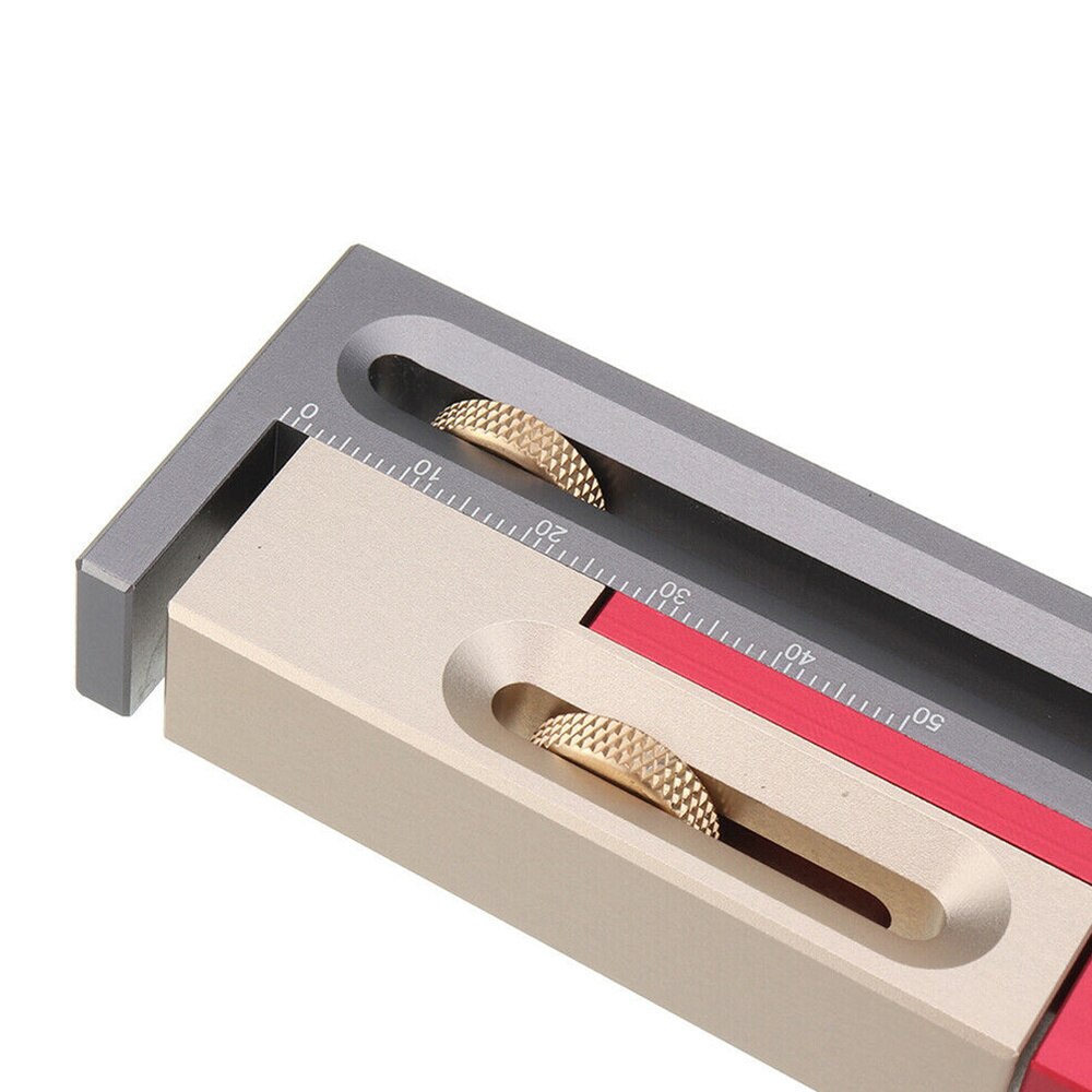 Table Saw Slot Adjuster Mortise and Tenon Tool Woodworking Movable Measuring Block Tenonmaker Length Compensation