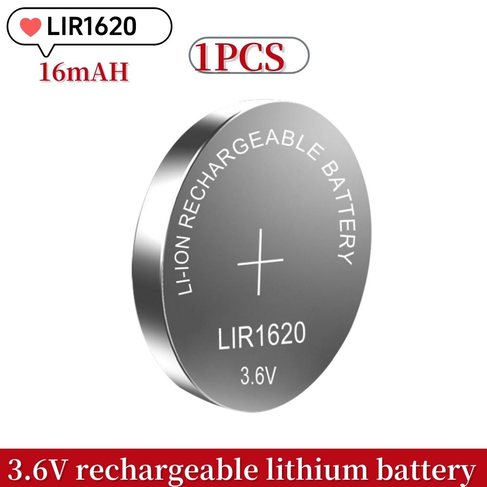 1-10PCS LIR1620 1620 3.6V batteria ricaricabile che carica 1620 può sostituire le batterie a bottone CR1620: Giallo