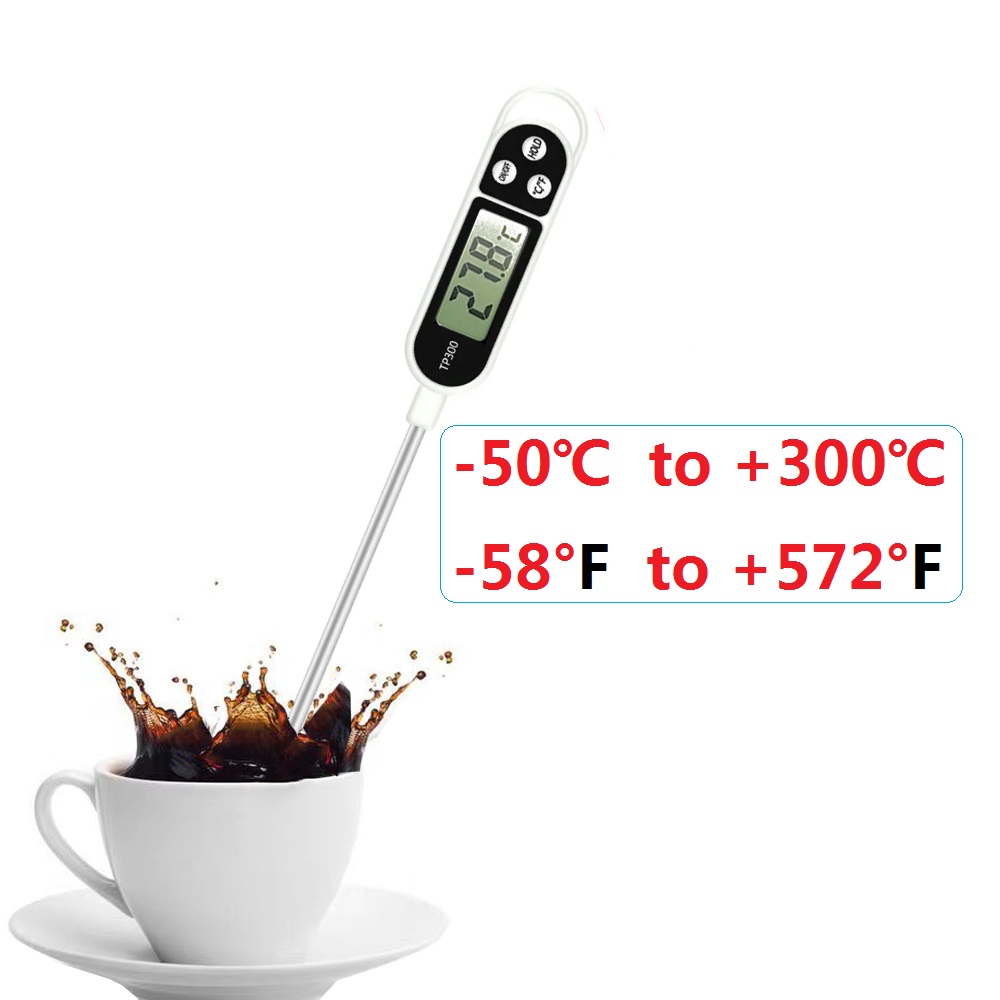 Digitale keukenthermometer met batterij Vlees Water Melk Koken Voedsel Koffie Temp Sonde Thermometer BBQ Oven Barbecue Testtool