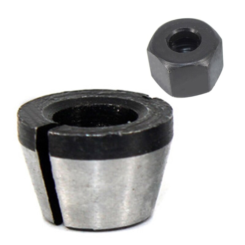 6mm 6.35mm 8mm Collet Chuck Adapter With Nut Engraving Trimming Machine Electric Router High Precision Bit B03D: 6mm