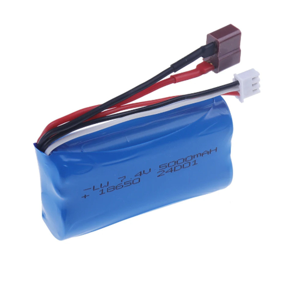 Li-Ion Batteri 7.4V 5000mAh 18650 2S för Wltoys RC Bil - Reservdelar