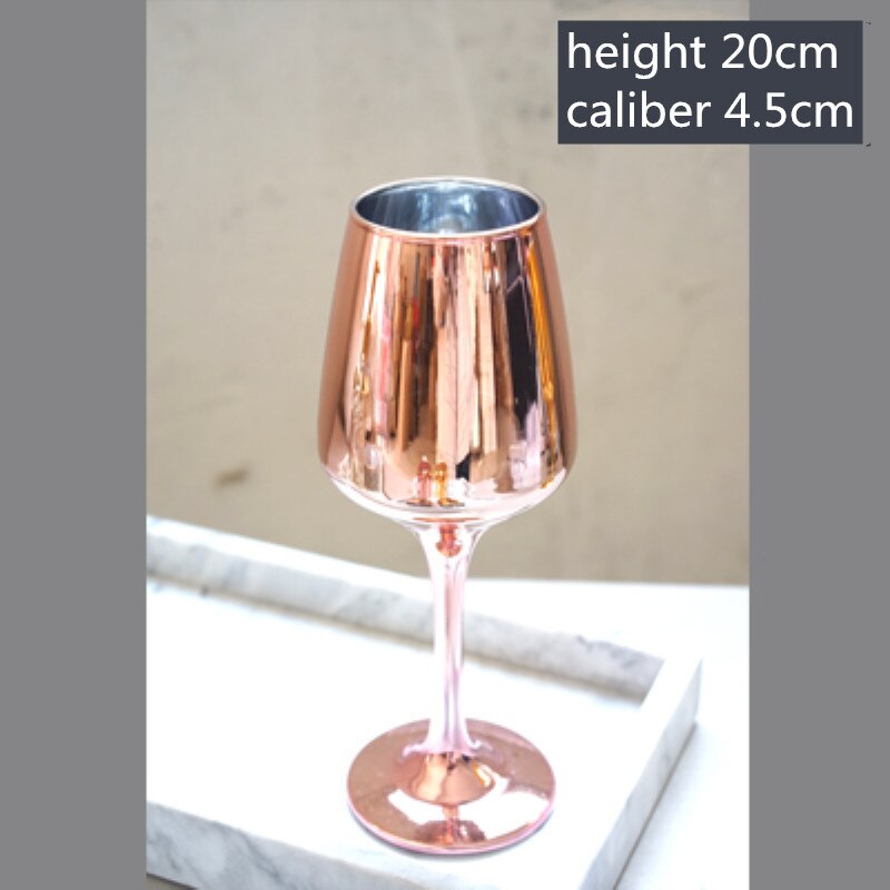 Haut verre à vin doré rose décanteur champagne maison lumière de luxe ensemble de verre à vin style européen de mariage boisson ustensiles: B