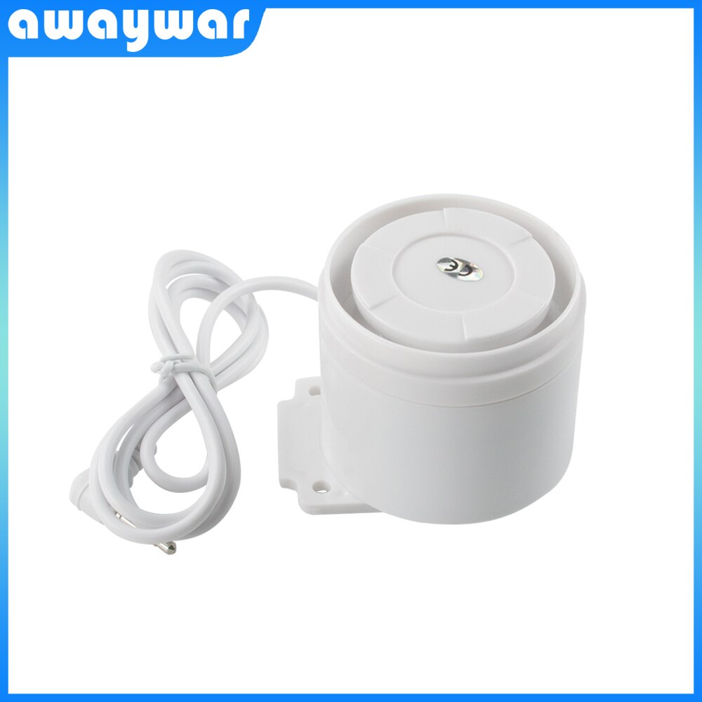 Awaywar Mini Bedrade Sirene Voor Thuis Alarmsysteem 110 Db Geluid Alarm Accessoires Inbreker Diy