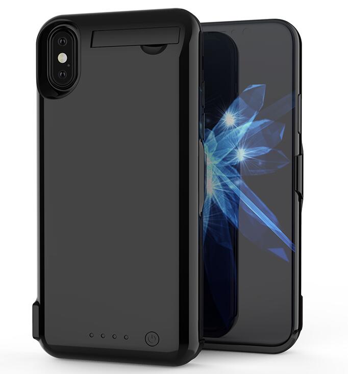 10000 mah Für iphone X Batterie Fall Pufferbatterie ladegerät Fall Abdeckung Smart Power Bank Für iphone X Batterie fall: Schwarz