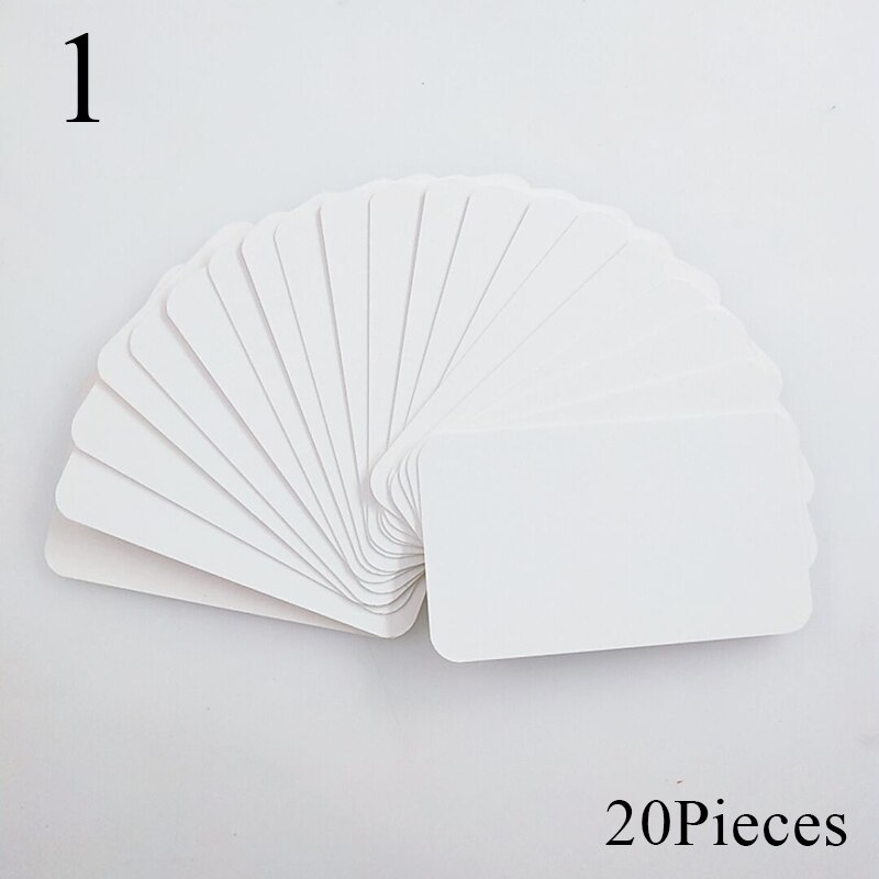 20 pcs/lot Cute Black White Tarjetas Kraft Paper Cards Memo Pad Note Pads Card Stationery School Supplies Card: White