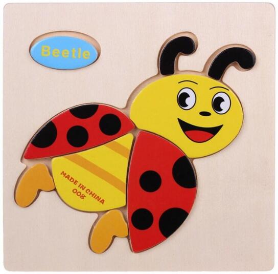Baby Spielzeug Holz Puzzle Nette Cartoon Tier Intelligenz Kinder Bildungs Gehirn Teaser Kinder Tangram Formen Jigsaw: Model 23