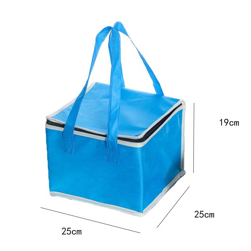 Outdoor Camping Picnic Bag Waterproof Insulated Thermal Cooler Bag Portable Folding Picnic Lunch Bags Big Picnic Basket: Blue-6 Inch