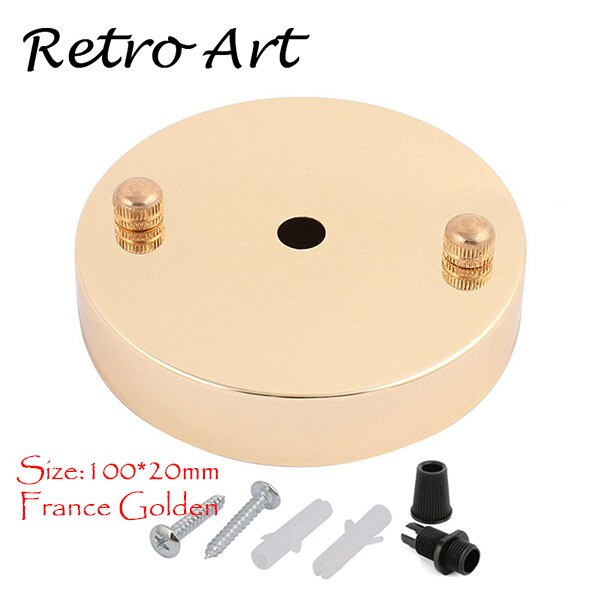 vintage Metal Ceiling Rose edison style Ceiling Canopy antique industrial bronze ceiling plate: France Golden