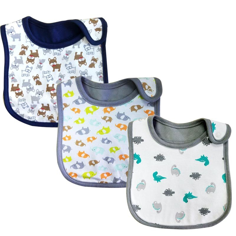 Tender Babies 3 Piece bavoir bandana Baby Boy Girl Bib Towel Saliva Waterproof Kids Cartoon Pattern Clothes saliva bib