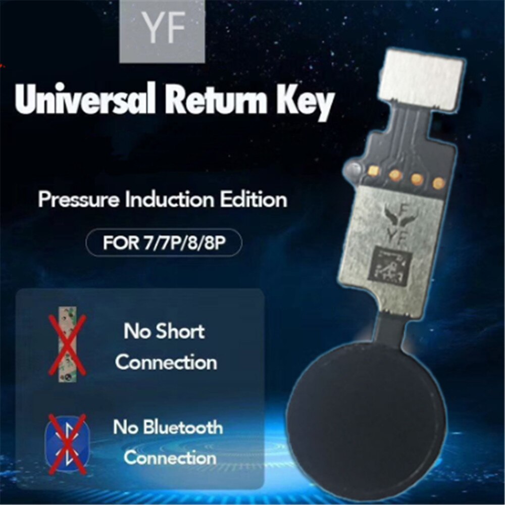 Newest YF Universal Home Button Flex For iPhone 7G 7P 8G 8 Plus Return Button key with back Function Final Solution NO Bluetooth