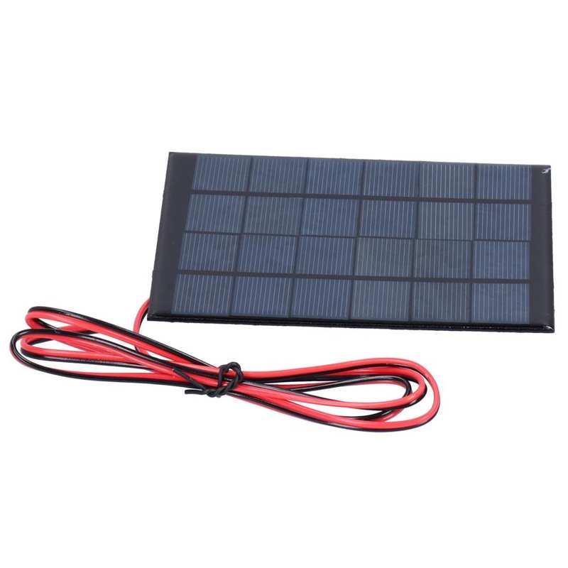 Battery Indicator Testing Equipment 2Pcs Mini Solar Power Module Epoxy Panel with 100cm Cable Electronic Accessories DC 6V 2W