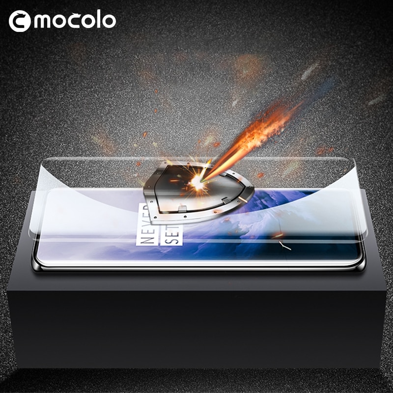 Voor Oneplus 7 Pro Screen Protector Mocolo Volledige Vloeibare Gelijmd 5D Gebogen Uv Gehard Glas Voor Oneplus 7 Pro Screen protector