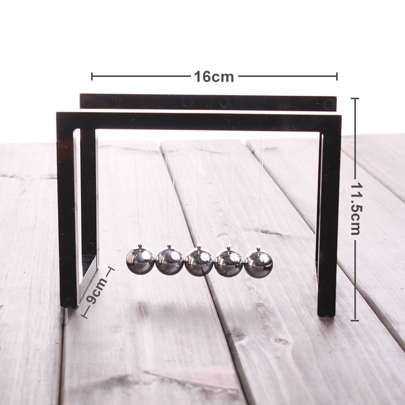 Newton balls vagga balans boll newtons pendel ornament hem dekorationer skrivbord dekoration leksak svart