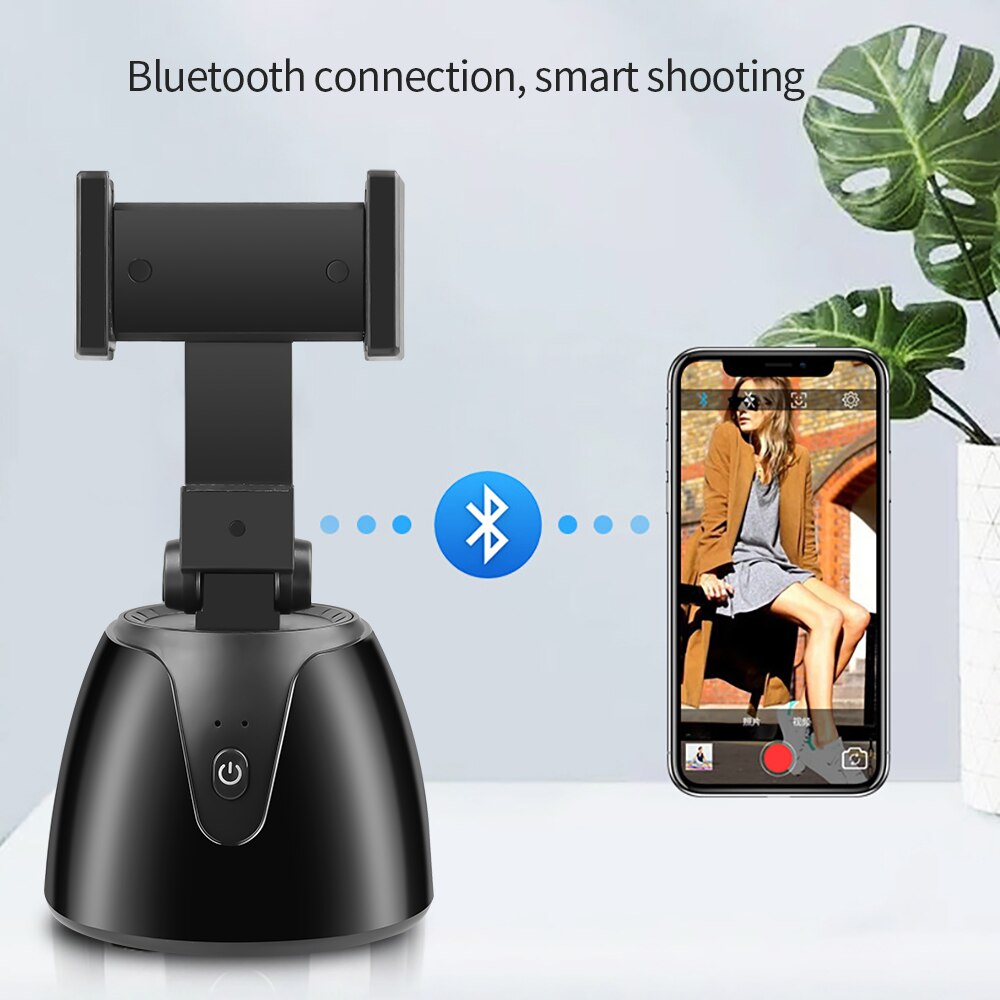 Kebidu 360- °-drehkopfstativ mit automatischer gesichtserkennung und kameraverfolgung für live-vlog-videoaufnahmen mit dem mobiltelefon