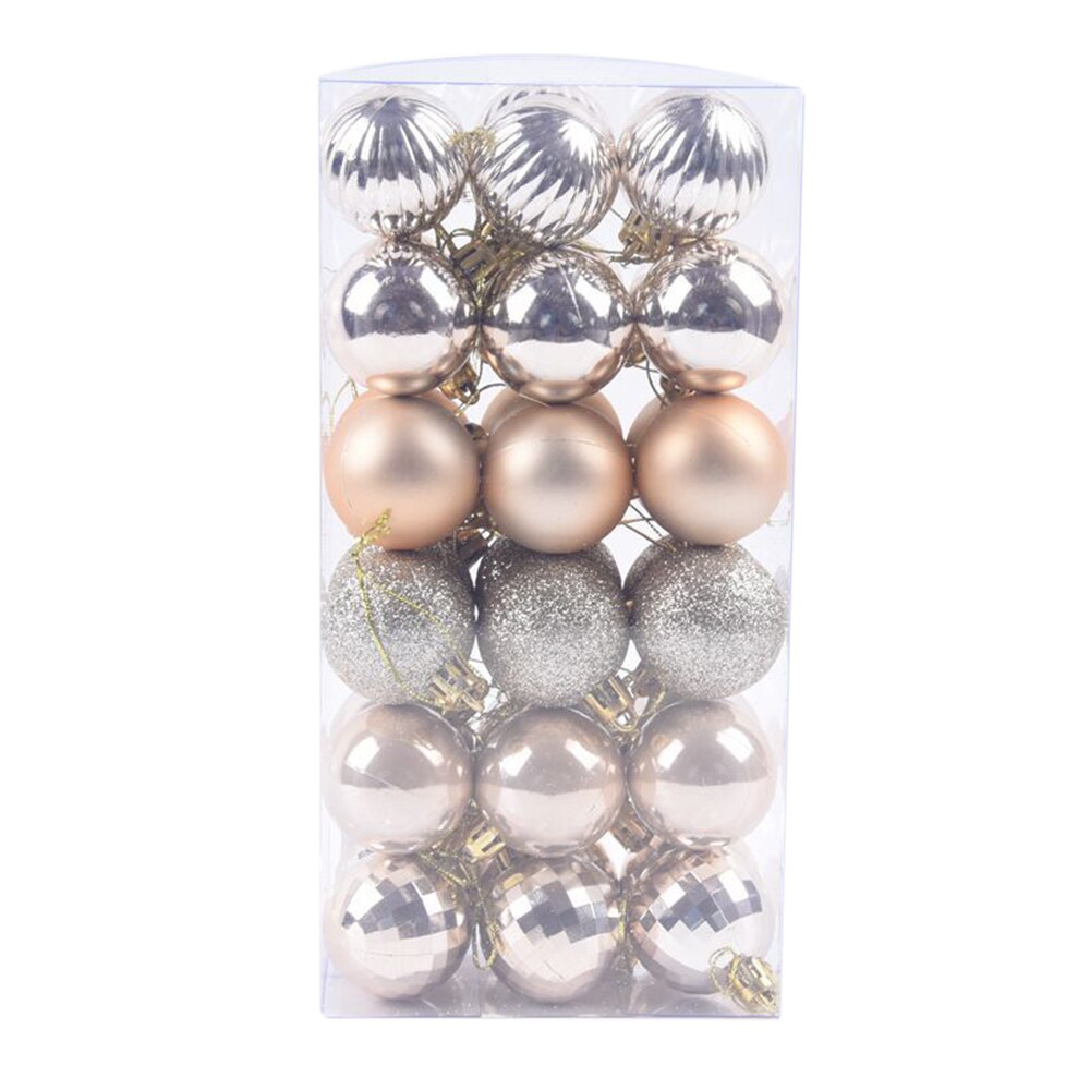 36 Pcs/Set Glitter Christmas Tree Ball Baubles Colorful Xmas Party Home Garden Christmas Decoration Supplies 17 Colors: Army Green