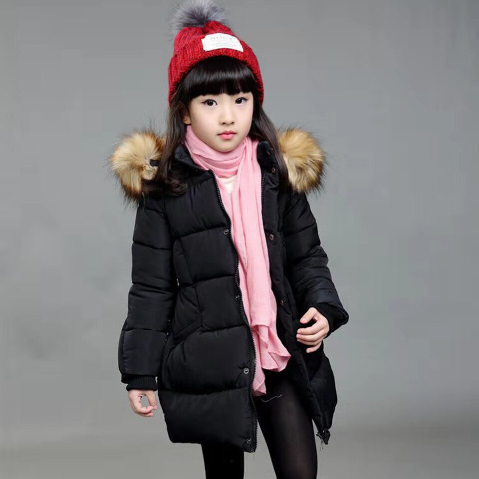 4 5 6 7 8 9 10 12 jaar Meisjes Winter Jas Parka Katoen Gevoerde Meisje Hooded Warme Jassen Mode Dikker Warme Bovenkleding