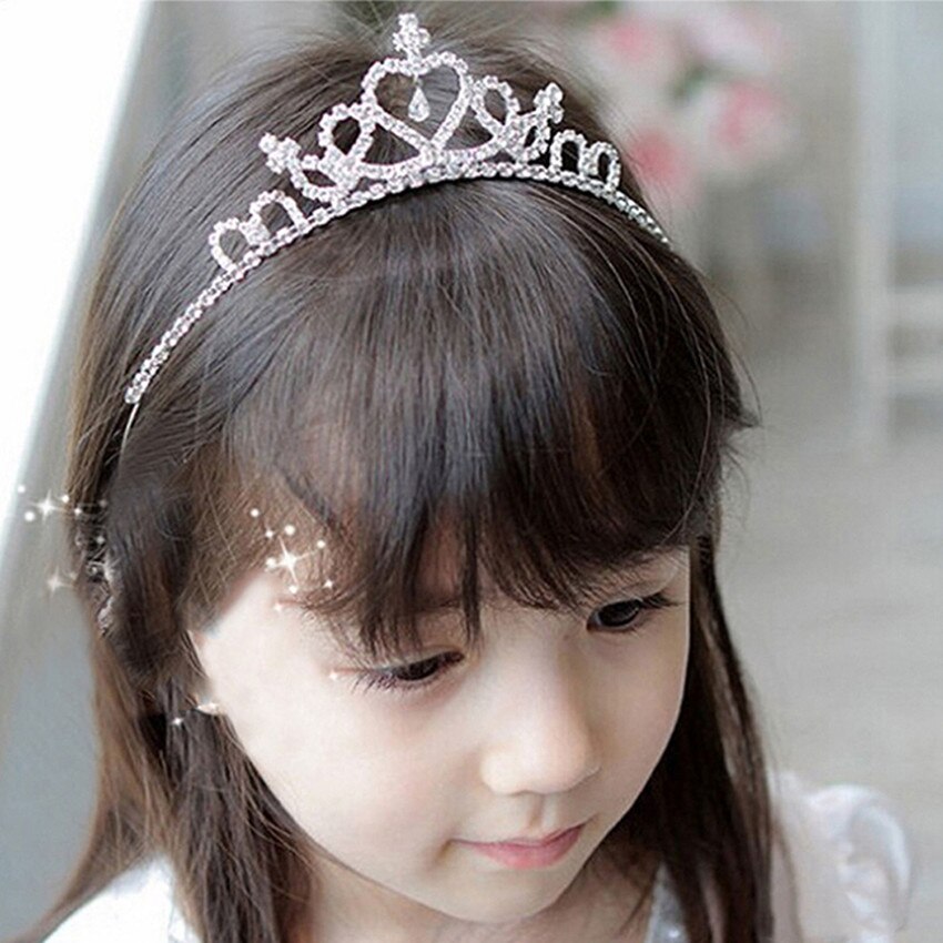 Rhinestone Tiara Hair Band Kid Girl Bridal Princess Prom Crown Headband Prom Bride Bridesmaid Wedding Party Accessiories
