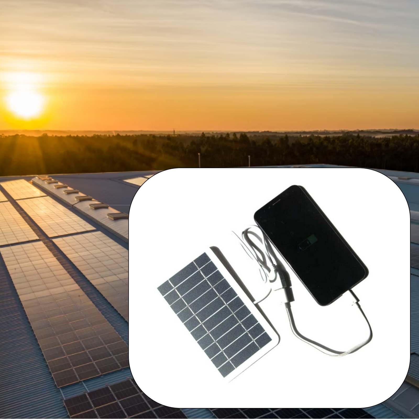Cargador Solar portátil de alta eficiencia, Kit de Panel Solar monocristalino impermeable para teléfonos inteligentes, senderismo, Camping al aire libre