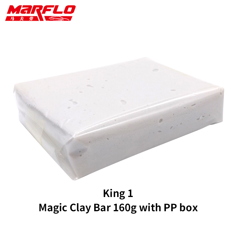 Barra mágica de arcilla para limpieza de coches, herramientas de lavado para el cuidado del coche, 160g, grado King pesado medio fino: King1 Clay Bar 160g