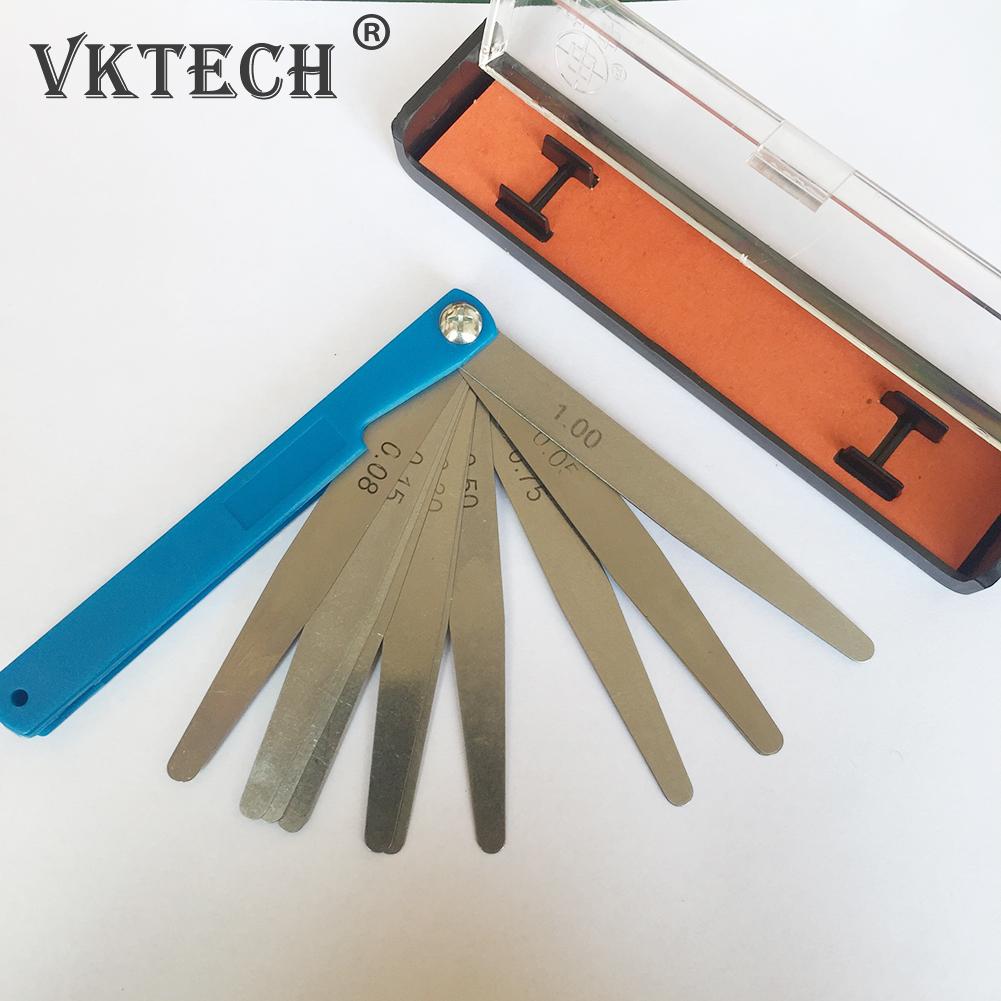 17 Blades Feeler Gauge Metric Thickness Gauge Set Blade Gap Filler Tappet Valve Thickness Measurement Layout Tool Gages Metering