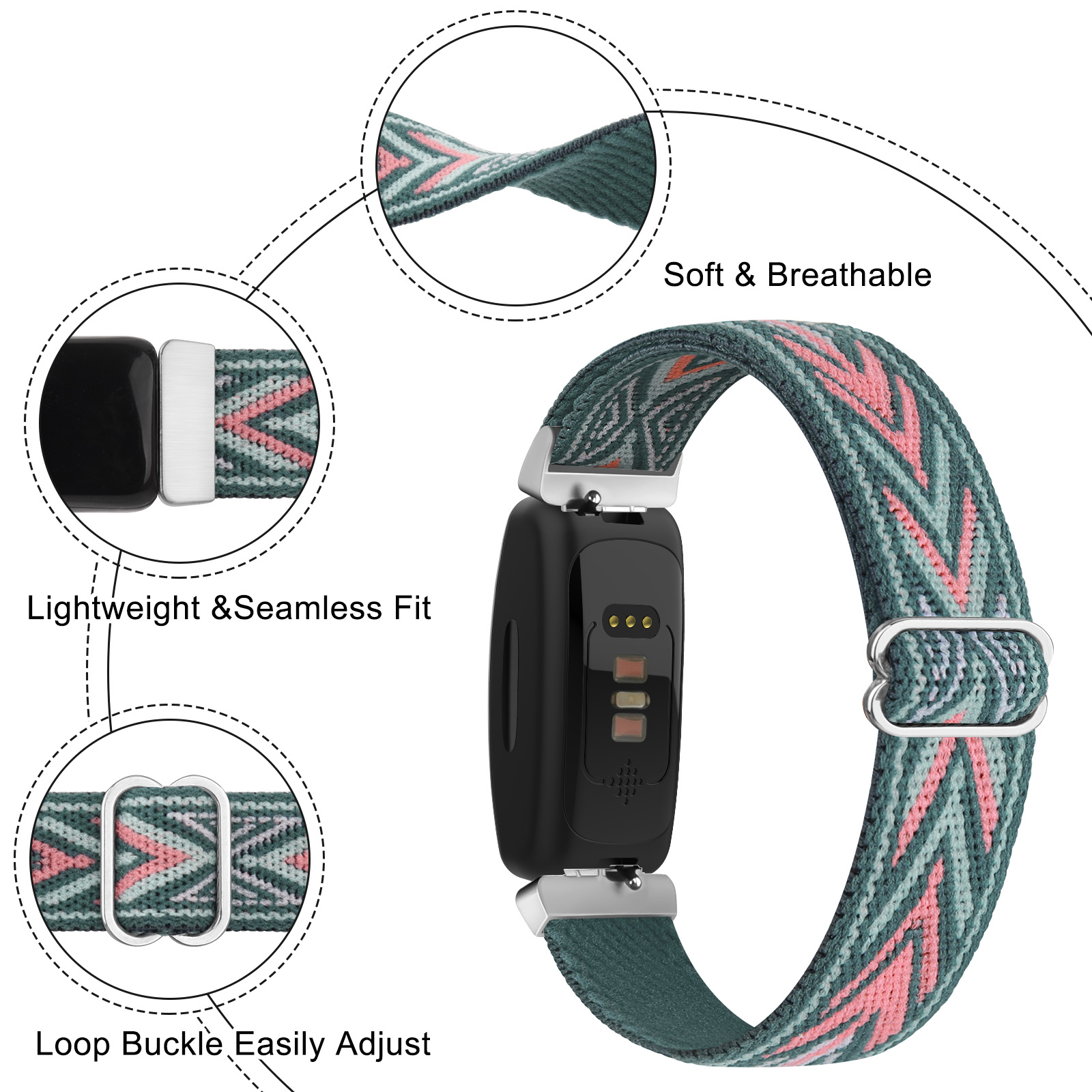 Correa de reloj elástica para Fitbit Inspire 2 ACE 3, pulsera para niños, pulsera para Fitbit Inspire HR ACE 2