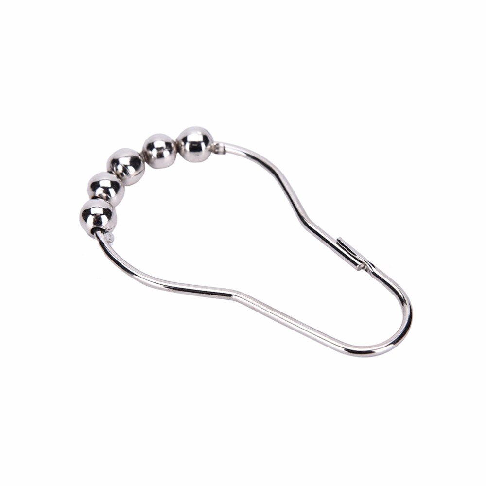 5 rouleaux boules rideau crochets poli Satin Nickel boule rideau de douche anneaux 3/12 pièces/ensemble