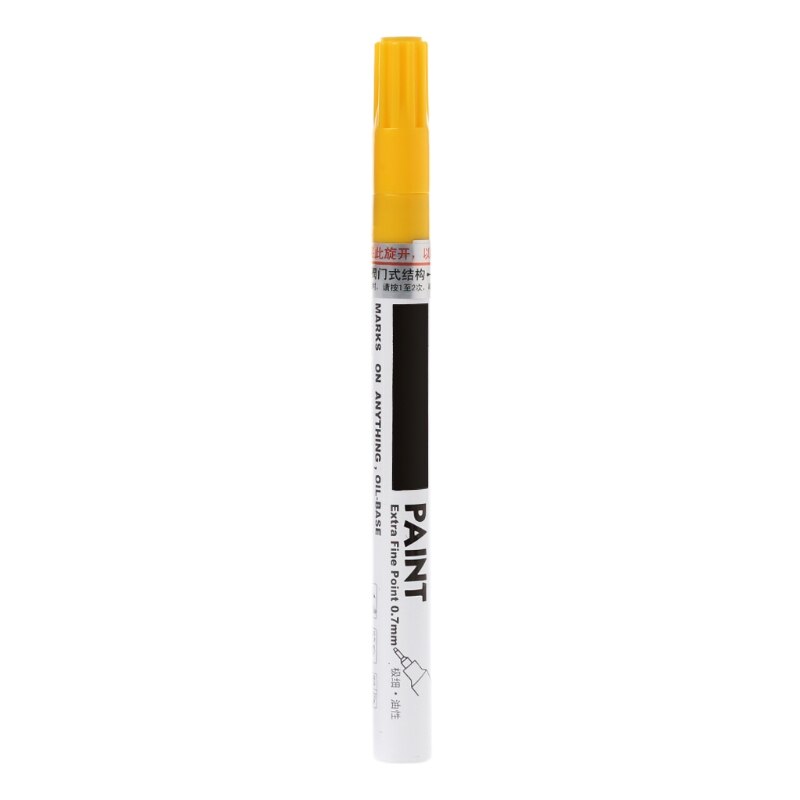 Versal 0.7Mm Extra Fine Point Permanente Verf Metallic Marker Pen Diy Art: YELLOW