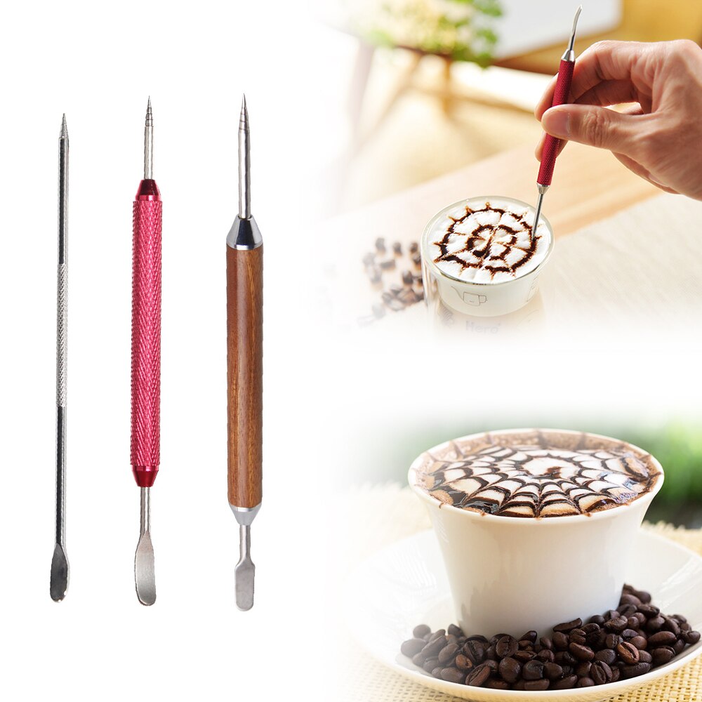 Barista Tools Stainless Steel Coffee Latte Chain Link Frozen Latte Foam Scoop 1 Piece Coffee Appliance DIY Coffee Art Pin