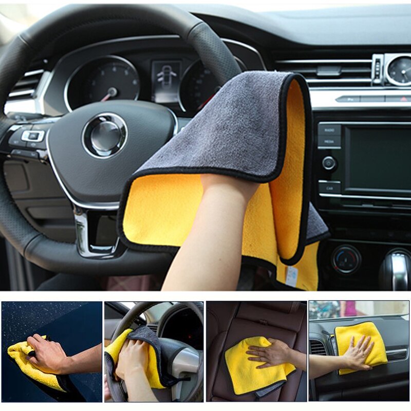 1 Pcs 30*30/40/60Cm Coral Fluwelen Handdoek Car Care Polijsten Wassen Handdoeken Pluche Wassen drogen Handdoek Dikke Pluche Auto Schoonmaakdoekje