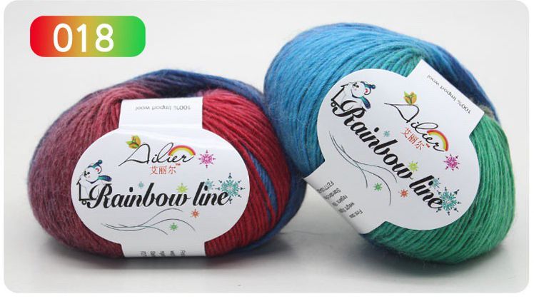 50g/Ball 180 Meter 100% Merino Wolle Häkeln Garn Dick Für Hand betroffen Regenbogen Raum Gefärbt Baby Garne Wolle Gewinde: 018