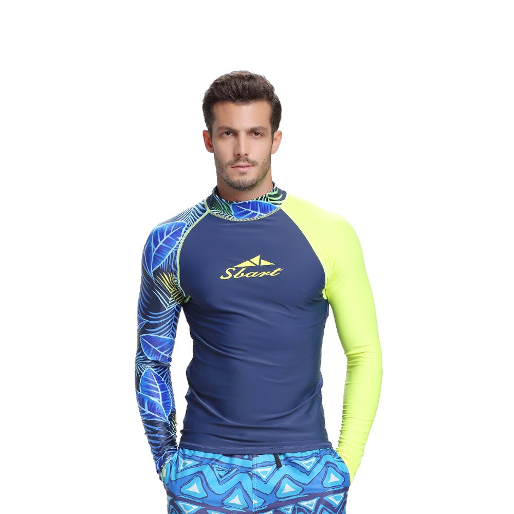 Sbart heren rashguard shirt heren lange mouwen t-shirt zwemkleding wakeboard drijfpak tops uv zwemmen rashguard