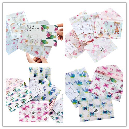 3 pièces/paquet 100*150mm Kawaii fleur série romantique Litmus papier lettre papeterie papier écriture papier