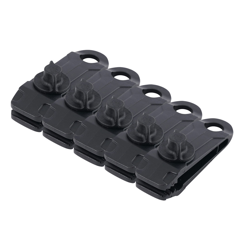 5Pcs Herbruikbare Linoleum Tent Clips Tanden-Vormige Tent Tarp Dekzeil Clip Waterdicht Unieke Vergrendeling Klem Gesp Camping Gereedschap: Black