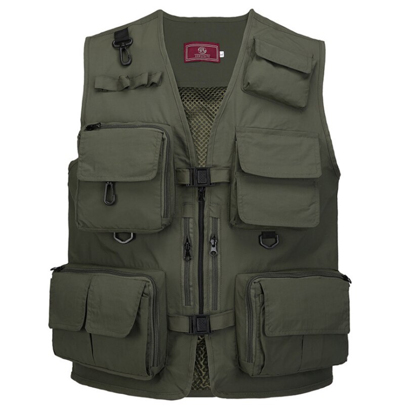 Fishing Jacket Quick-drying Mesh Vestt Multi-Pocket Mesh Vest Outdoor Vest Multi Pocket Summer Mesh Vest: 1 / XXXL